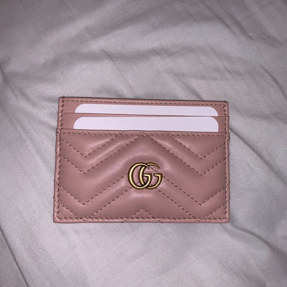 gucci marmont pink card holder